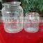 Two Size Available Large Opening Icepatterened Transparent Crack Glass Jar