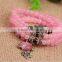 genuine natural pink crystal small lucky bead bracelet for sale