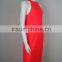 Ladies' round neck vest long dress knitted sweater with neon color
