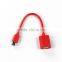 High Quality Colorful Micro USB OTG Cable for Charging Adapter for Samsung Galaxy S7