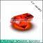 4.00mm Round shape orange color wholesale glass gems