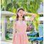 2016 sweet for girl's one piece Bud silk flowers Skirt to show thin type swimsuit covered her belly