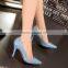 2015 New Design Fish-pattern Genuine Leather High Heel Pump Dress Shoes CP5860