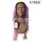 24inch purple color silk straight high tempreture fibre lace front 208g wholesale long synthetic lace front heat weave wigs