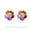 8-9mm AAA button latest design of natural freshwater pearl earrings