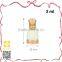 Splendid 3ml shiny golden cap glass cosmetic oil bottle