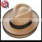 australia wool felt black fedora hat with white ribbon and Hemming