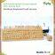 Eco-friendly Feature Cheap Natural Bamboo Material Wired Keyboard for Promotion