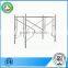 Tubular steel frame scaffolding