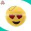 2015 Wholesale funny soft plush small emoji keychain