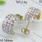 Wholesale fashion crystal gold plated stud earring
