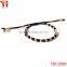 2016 New design 18K gold round beads bracelet with macrame