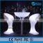 battery rechargeable RGB color led furniture,led light unique bar table furniture