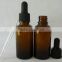 manufacturer e-liquid amber glass dropper bottles 30 ml with childproof cap