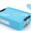 2016 larger candy color cheap plastic storage container/ storage bins with handle and wheel