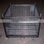 Heavy duty storage type custom size rigid steel metal wire mesh pallet industrial turnover box