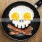 Egg-A-Matic Skull Fried Egg Mold Boiled Egg Silicone Rubber