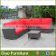 2016 Fashion style lucky red garden patio rattan furniture sofa set