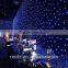 White fireproof Velvet cloth white wedding backdrop led star curtain