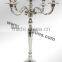 Wedding Silver Candelabra 5 Arm Candelabra / Aluminium Candelabra for Decoration 90 cms
