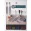 High-end 9Pcs/set Bicolor Synthetic Nylon Bristles Acrylic Watercolor Paintbrushes for Artists