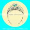 girls Tiara Crown Silver with Blue Heart Jewel OEM king/queen crown hairband from dongguan city