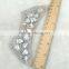 20116 white rhinestone pu leather shoe upper for sandal