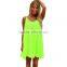 Ecoach 2017 wholesale Womens one piece Summer Sexy Vibrant Color Chiffon Bathing Suit beach dress Cover Up