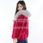 CX-G-A-81C 2016 Hot Sale Fashion Fur Coat Hand Knitted Mink Fur Woman Clothes