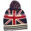Fashion UK Flag Patten Design Knitted Scarf Hat Glove Sets Wholesale