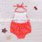 S33620W Hot Cotton Floral Print Baby Girl Romper Summer Tassels Romper