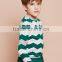 Children quality cashmere knitted striped pattern kids pullover sweater for boys