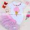 Newborn Infant Baby Girl necklace+Romper+bracelet Bodysuit Tutu Flower Clothes Outfit Set