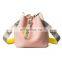 2017 Litchi Pattern Hit Color Bucket Bag Simple Casual Shoulder Bag