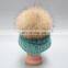 2015 New Year Product Cute Fashion Knit Kids Hats Fur Pom Pom Crochet Baby Hats