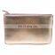 PU Rose Gold Metalic Makeup Bag Travel Girl Toiletry Bag Zip Lock Bag