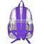 Clear Transparent Color Trim Kids PVC School Book Bag