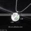 Latest design double color drops round shaped stainless steel pendant necklace China Tai Ji jewelry