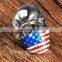 YIwu wholesale chic American flag masked ring men best practical gifts fashion skull mens jewelry