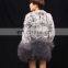 Factory price lamb fur coat with mongolian lamb fur trimming for ladies