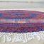 Indian Tapestries With Tassel Lace Elephant Mandala Wall Hanging Throw Bohemian Bedspread Bed Throw 72" Round