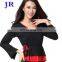 Black and red long sleeve Latin dance wear top L-7024#