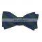 Custom design lumber stripe silk linen mens bow tie