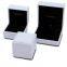 Plastic jewelry box for fashion brand jewelry, plastic box  covered with white PU  outside ?and velvet paper inside.