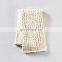 Custom hand made chunky knit soft jacquard vintage woven throw blanket for sofa