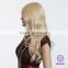 fashion wigs lady long curls inclined bang fluffy long hair golden in the big waves
