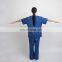 Wholesale New style Stretchy Hospital Blue V Neck surgical uniform medical  scrubs sets