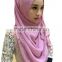 New arrival 180*70cm summer muslim long instant scarf hijab arabic scarf with lace candy colors