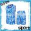 Basketball Sportswear Cheap Custom Wholesale Men's Blue Sublimated Camo Basketball Uniform