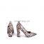 Design Pointed Toe High Heel Pumps Sandals Shoes Women Dress Shoe Print Ladies High (5cm-8cm) Spike Heels D'orsay Pumps PU PK